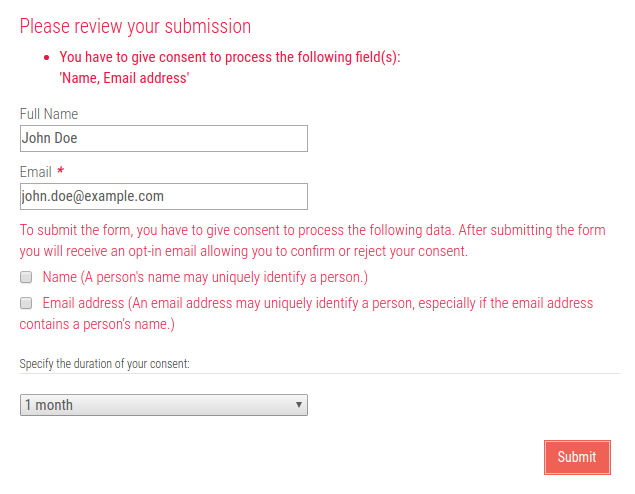 Review your subscription dialog