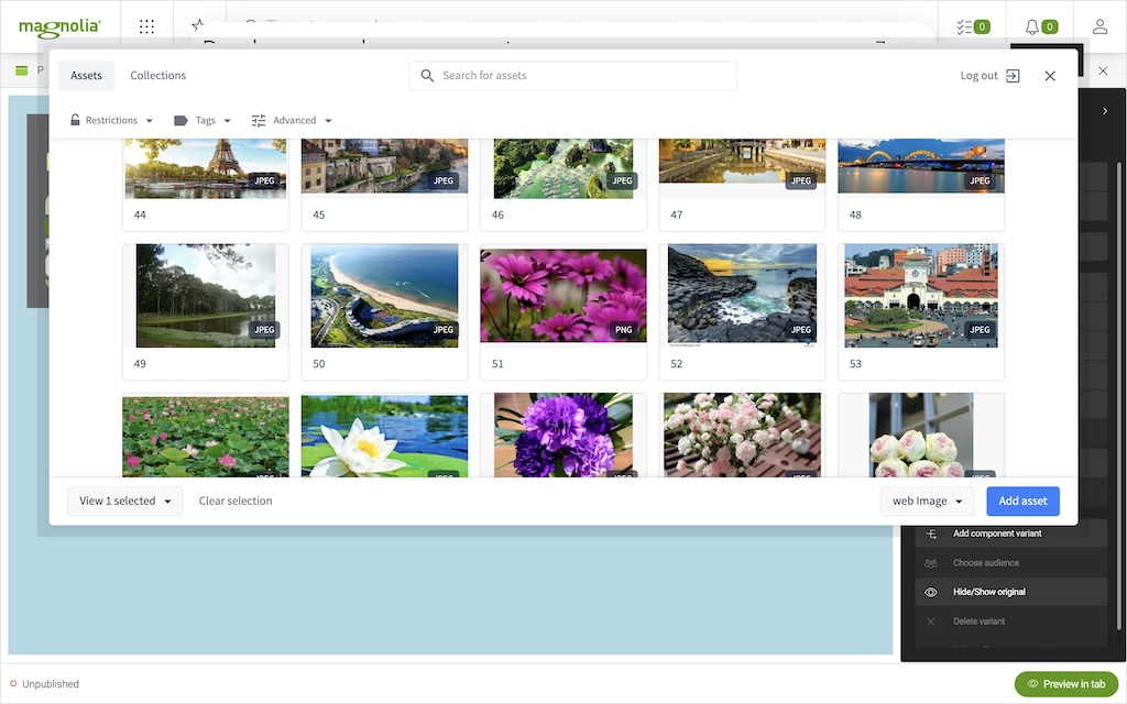 bynder universal compact view screenshot