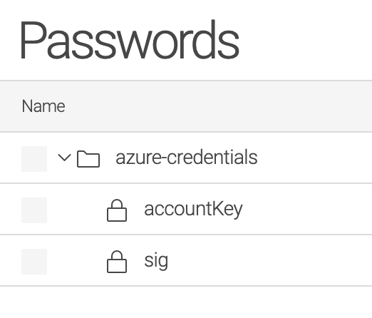 azure credentials pw