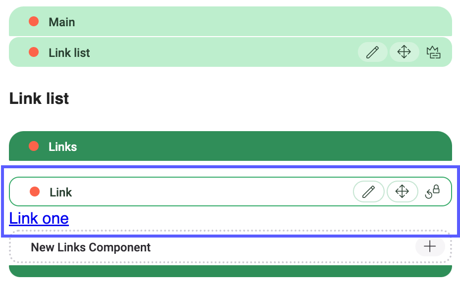 Lock content in the live copy pages