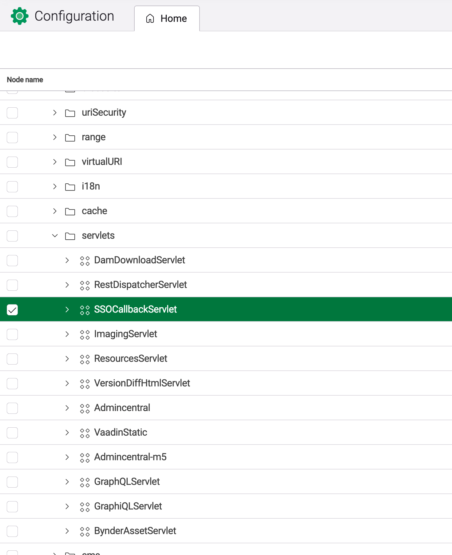ConfigurationApp SSOCallbackServlet