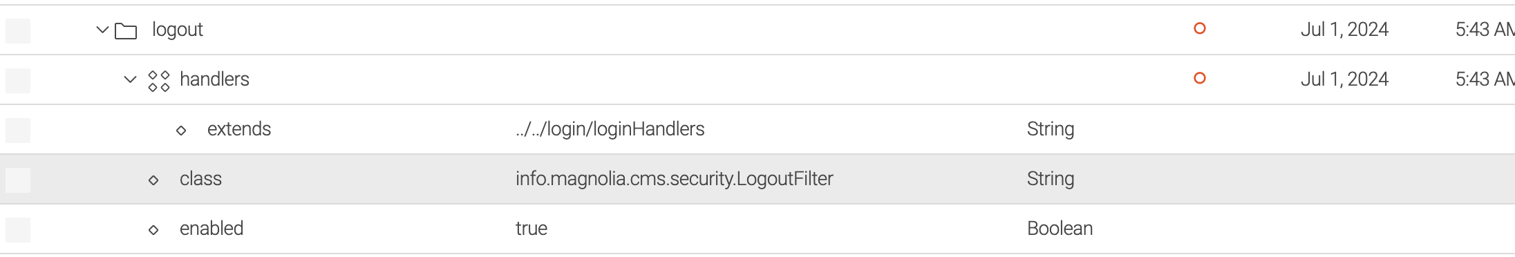 ConfigurationApp logout handlers