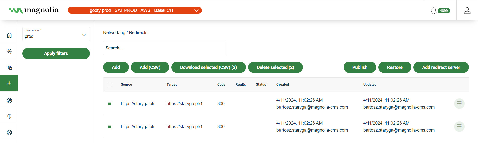 redirect overview