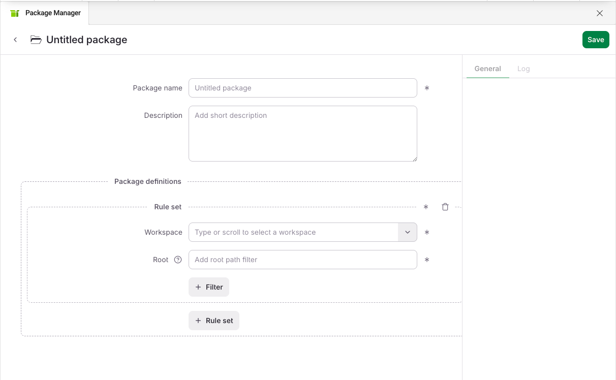 Package Manager - Create Package