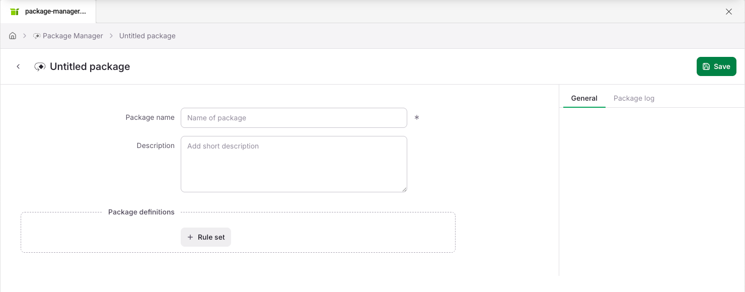 Package Manager - Create Package