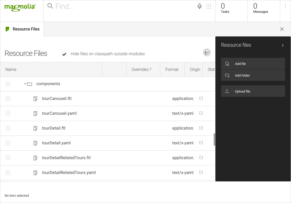 Component templates