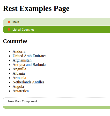 List of countries REST-generated in a component