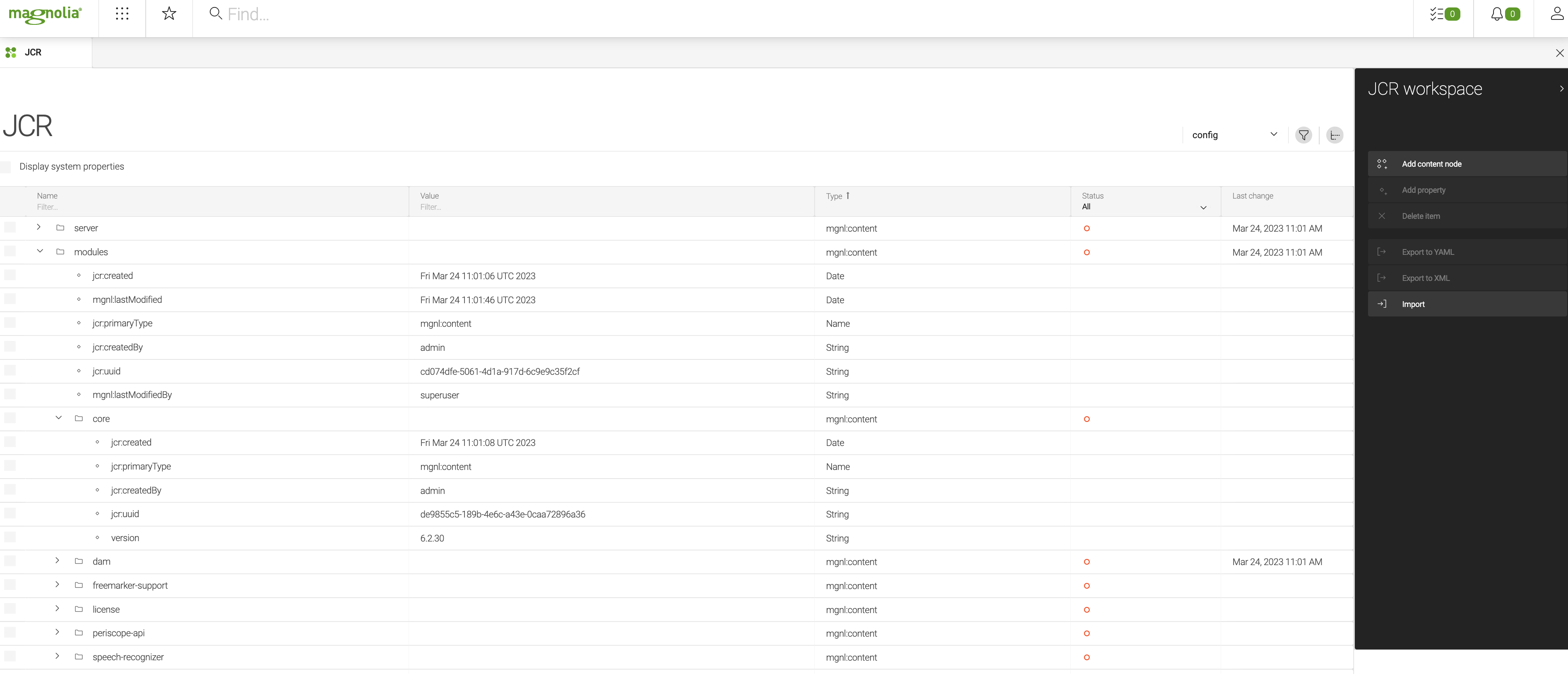 Display system properties checkbox marked