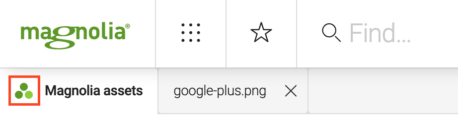 Icon displayed in the tab name of the first subapp
