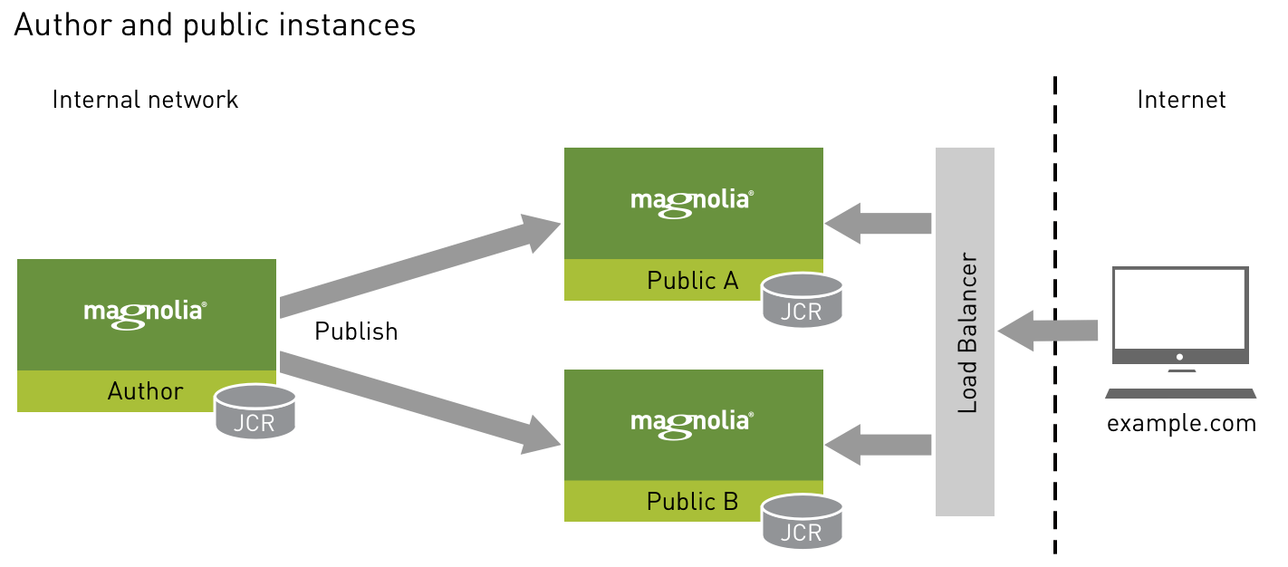 Author and Public instances diagram