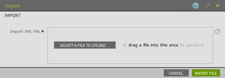 Empty field in the Import dialog
