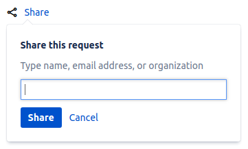 Share request form