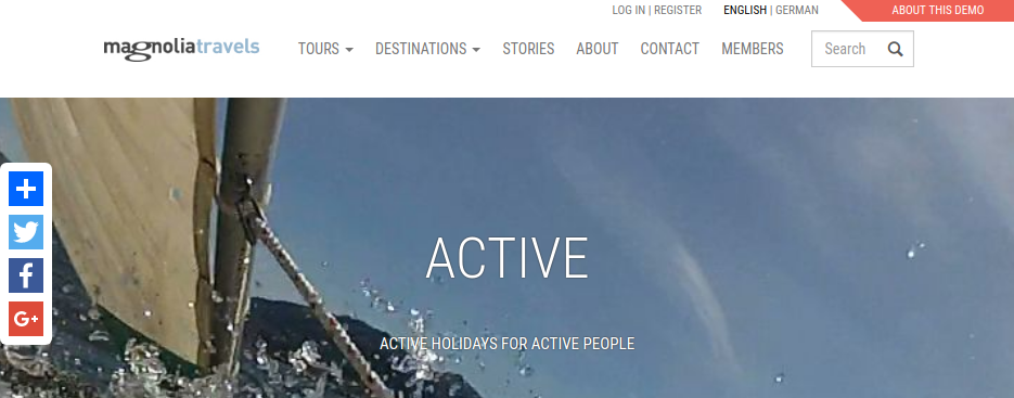 Tour page, active visitor section