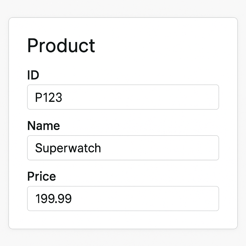 "Example instance of structured content