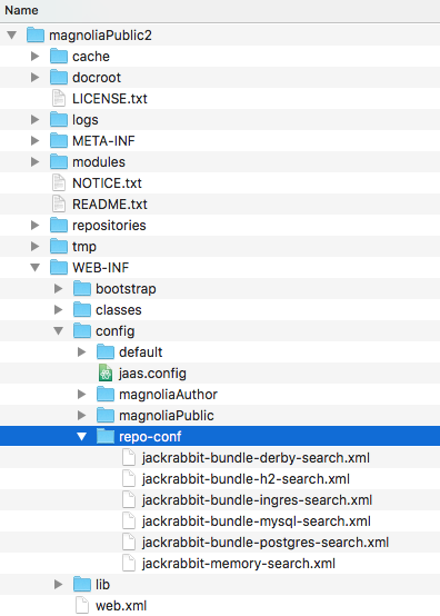 Editing the Jackrabbit configuration file