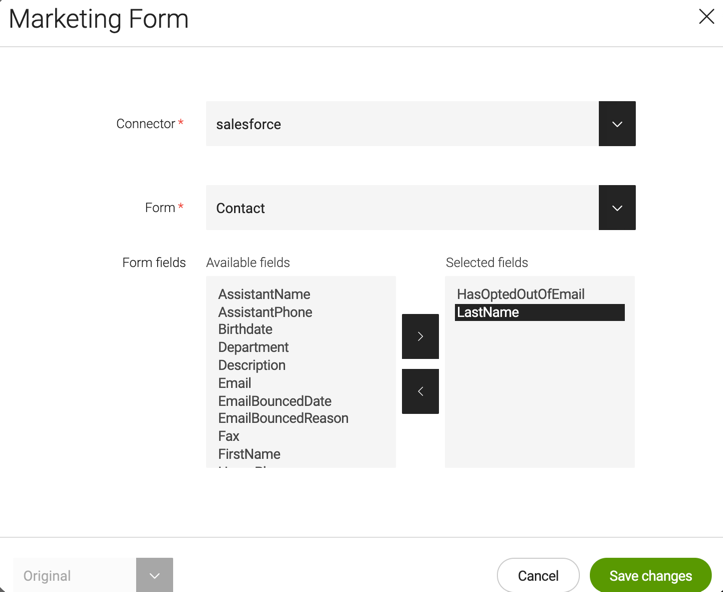 Marketing form