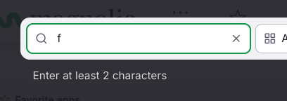 Global Search field with text hint