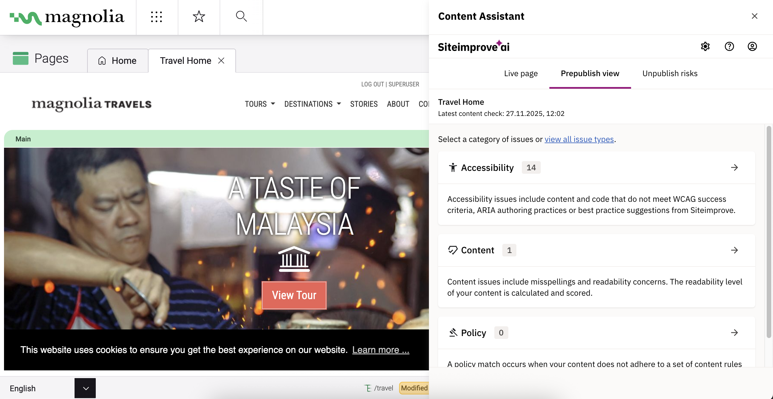 Siteimprove: Prepublish check done